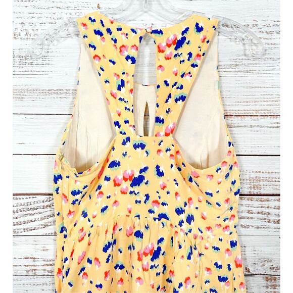 ModCloth Women's Keyhole Floral Sleeveless Tank Top Blouse Multi-Color Small - Picture 8 of 11